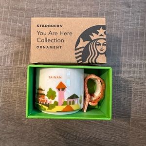 New Starbucks You Are Here Ceramic 2oz Mini Ornament Mug Cup TAINAN